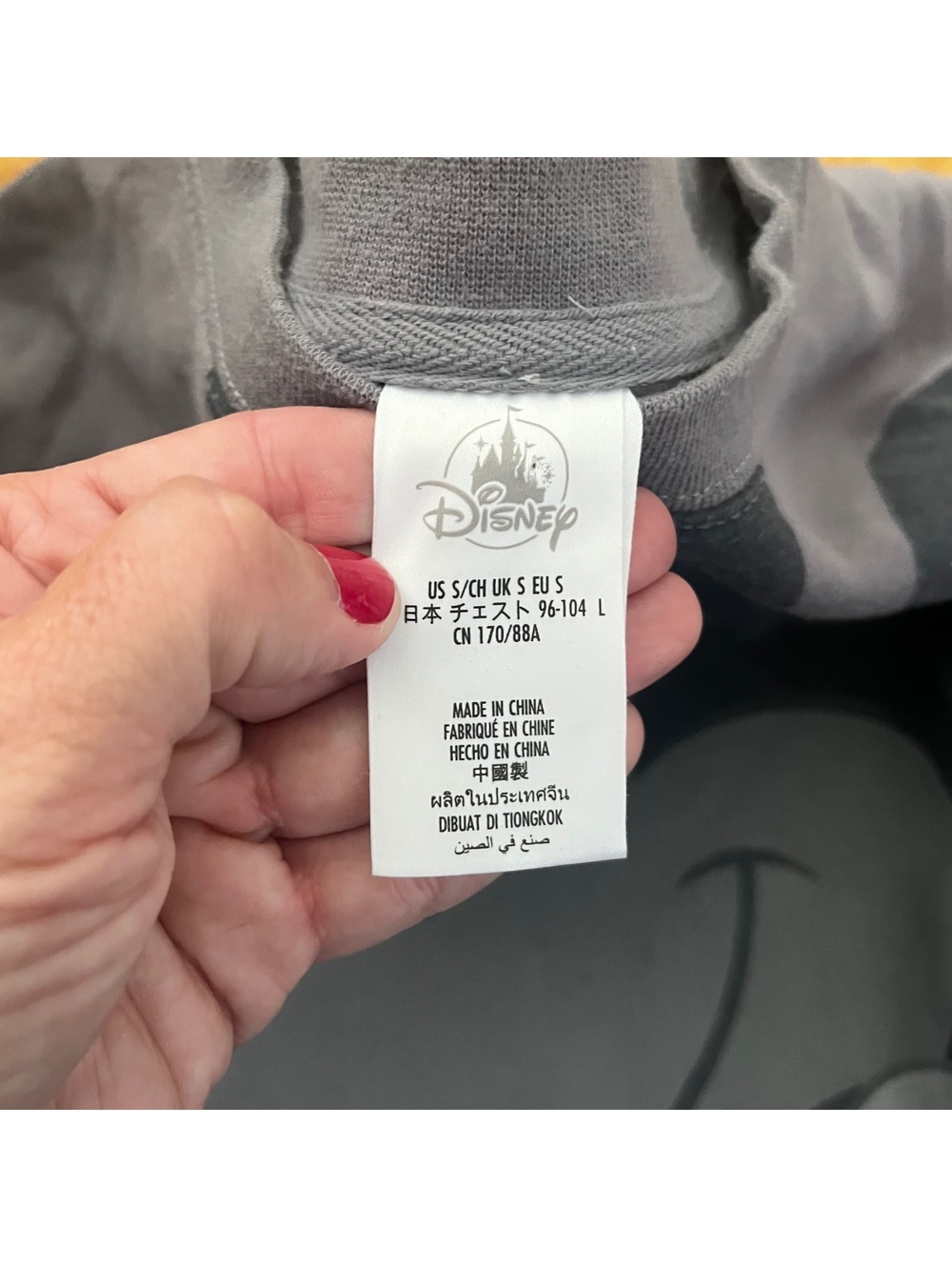 Disney Mickey Mouse Gray Sweatshirt Size L - Picture 2 of 7